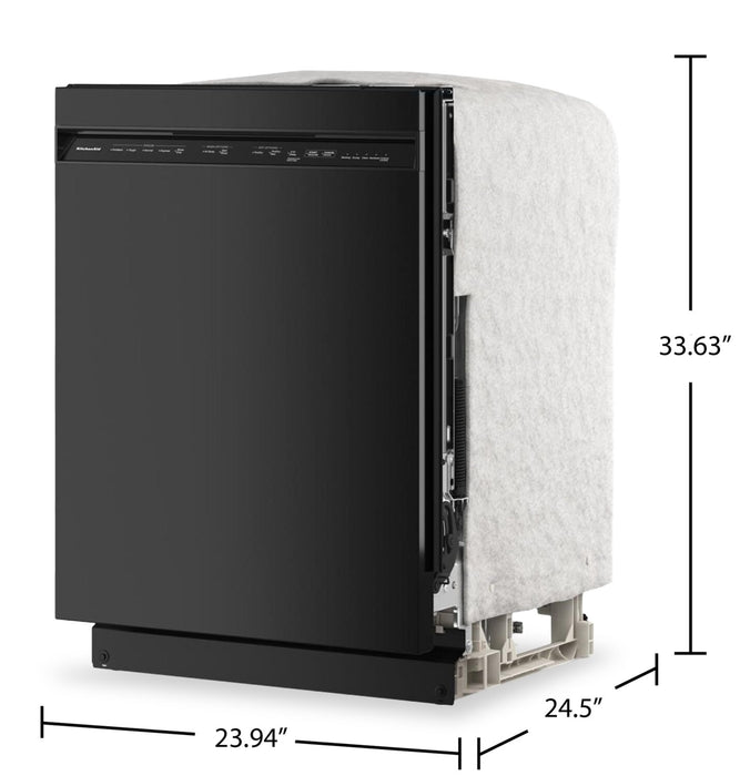 KitchenAid 24\" 47 dBA Dishwasher with Third Level Utensil Rack – Black - KDFS224SBL