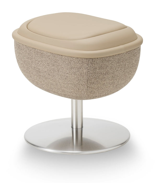 LG 29.6\" Leather-Look Fabric Reclining Massage Chair with Matching Ottoman - Brown