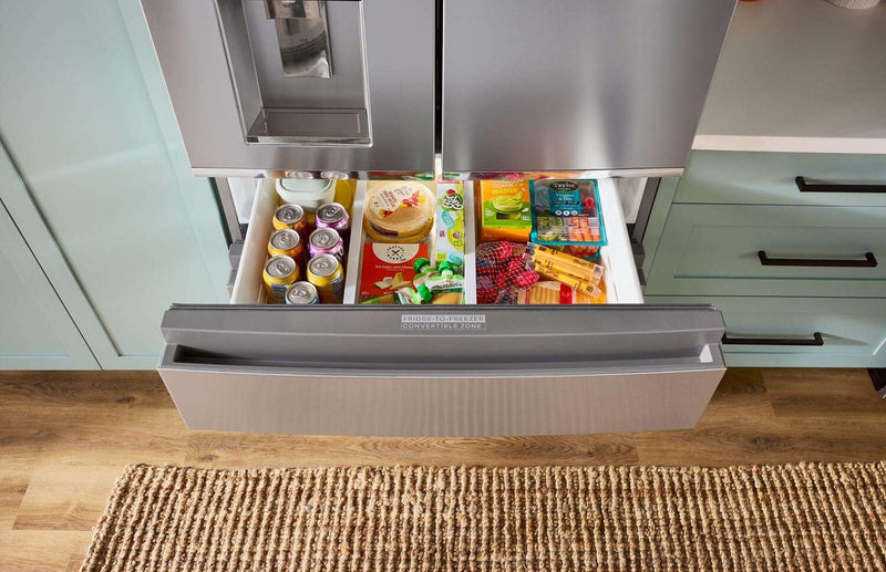 Whirlpool 36\" 22 Cu. Ft. True Counter Depth French Door Refrigerator – Stainless Steel - WRMC5036RZ