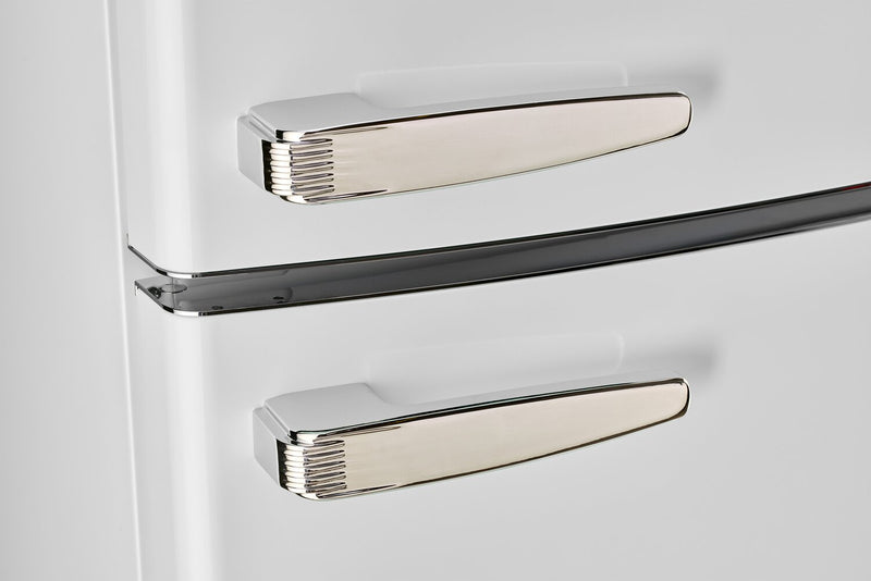 Unique Classic Retro 24\" 11 Cu Ft. Top Freezer Refrigerator – Marshmallow White - UNQ-310L W TM