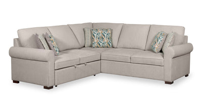 Scott Living Haven 3-Piece Chenille Fabric Sleeper Sectional - Grey | Sofa-lit sectionnel Haven de Scott Living 3 pièces en tissu de chenille - gris