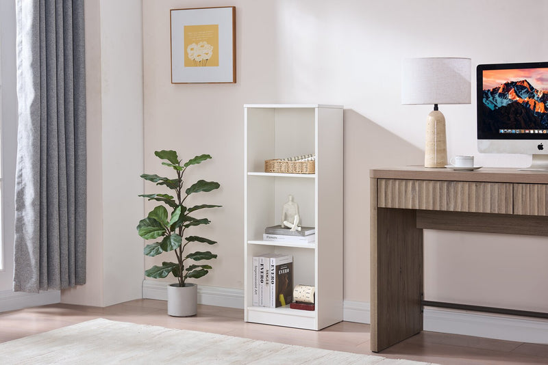 William 15.75\" 2-Shelf Bookcase - White 