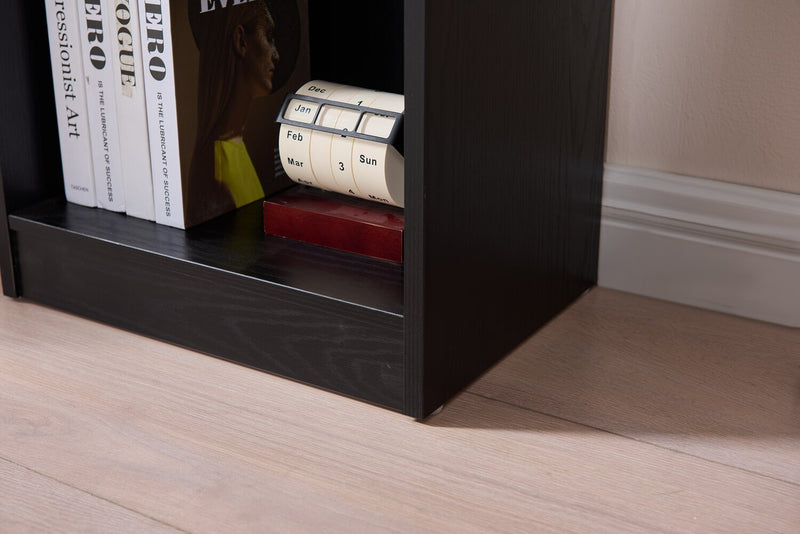 William 15.75\" 2-Shelf Bookcase - Black
