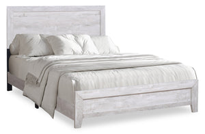 Arbor Panel Bed, Driftwood White - Full Size