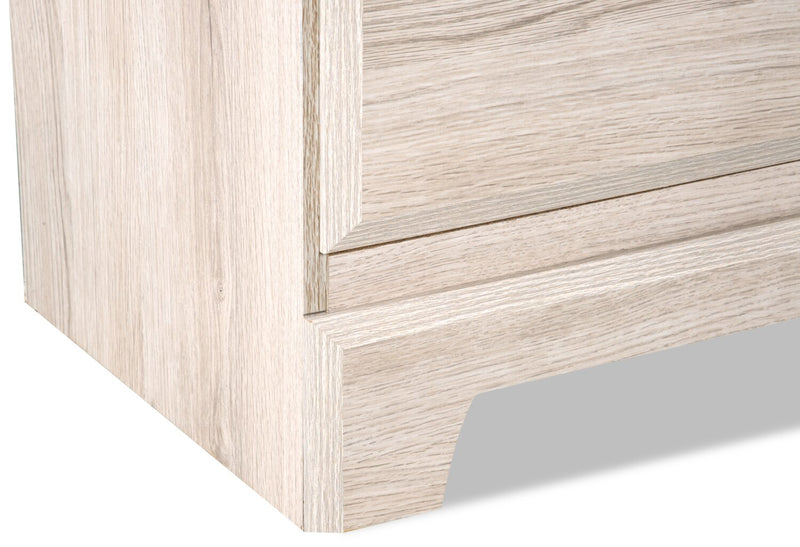 Yorkdale 6pc Bedroom Set with Panel Bed, Dresser, Mirror & Nightstand, White - Queen Size