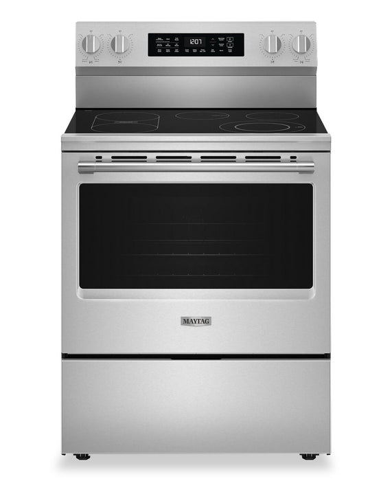 Maytag 30\" 5.3 Cu. Ft. Electric Range with No Preheat Air Fry - Fingerprint Resistant Stainless Steel - YMFES7030SZ