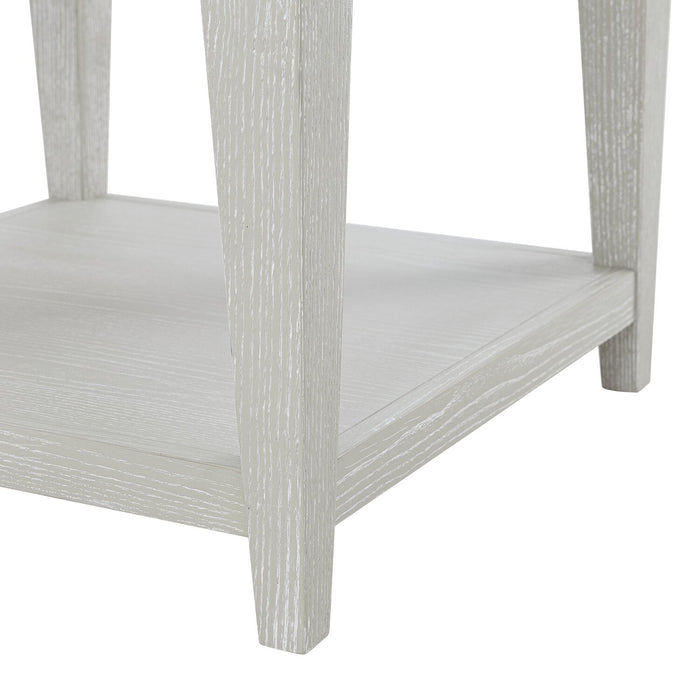 Vida 23” Solid Wood End Table with Shelf - Sand