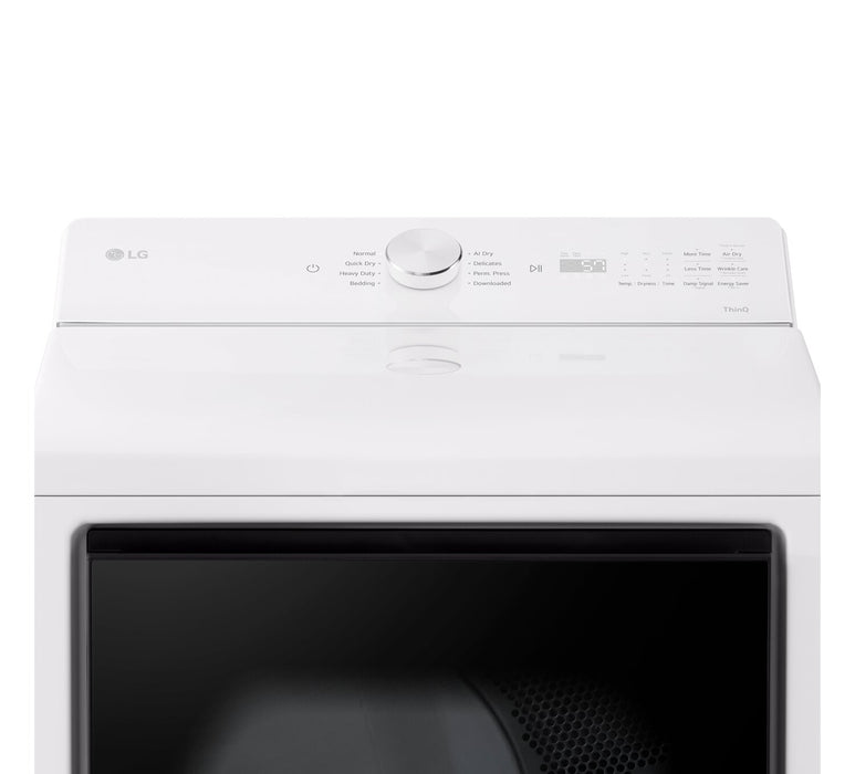 LG 7.3 Cu. Ft. Electric Dryer with AI Sensing and ThinQ® - Alpine White - DLE8200CW