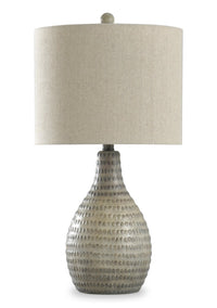 Atlas 26” Greige Polyresin Table Lamp 