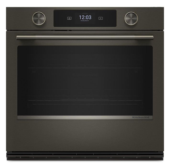KitchenAid 30\" Smart Electric Single Wall Oven - Black Ore - KOES730SBE