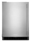 KitchenAid 24\" Panel-Ready Undercounter Refrigerator – Black and Stainless Steel - KURL124SSB