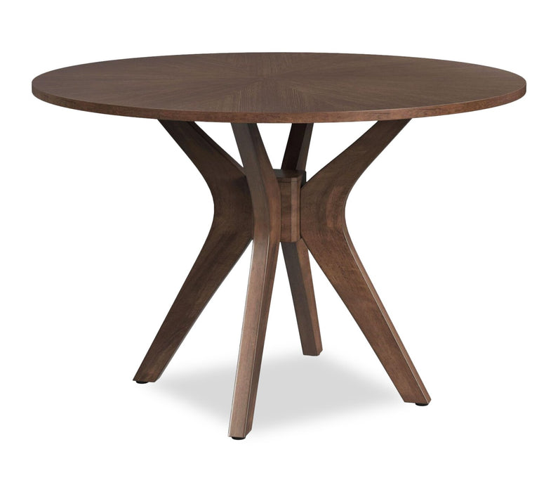 Rain Dining Table, 45\"W Round - Brown