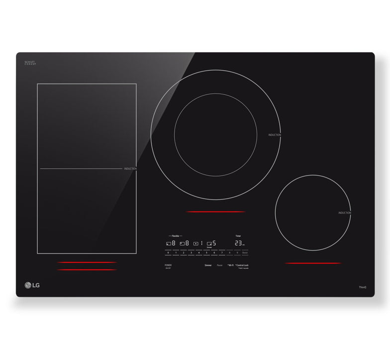 LG 30\" Smart Induction Cooktop with UltraHeat™ Element - Black - CBIH3017BE