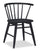 ["Remi Dining Chair with Curved Spindle-Back - Black"]