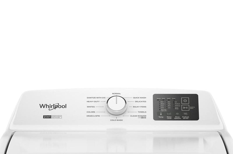 Whirlpool 4.8 Cu. Ft. Top Load Washer with 2-in-1 Removable Agitator - WTW4107SW 