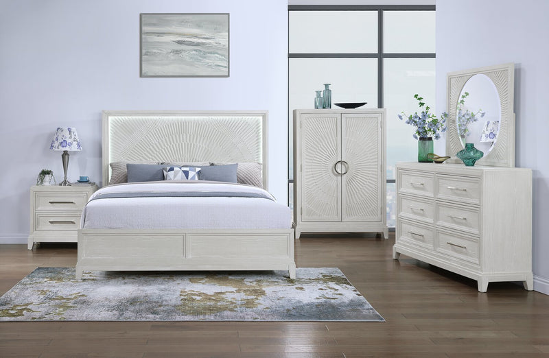 Vida Bedroom 2-Door Armoire Chest with Adjustable Shelves, 45\"W x 64\"H - Sand