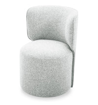 Zola Gliding Dining Chair with Polyester Fabric - Cloud Grey 