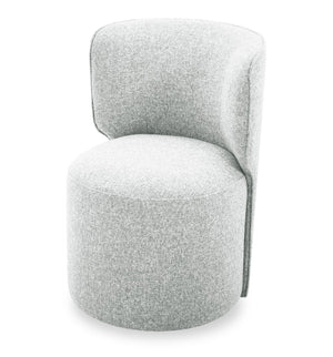 Zola Gliding Dining Chair with Polyester Fabric - Cloud Grey