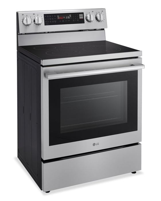 LG 6.3 Cu. Ft. Smart Electric Range with Air Fry - Fingerprint Resistant Stainless Steel - LREN6325XE