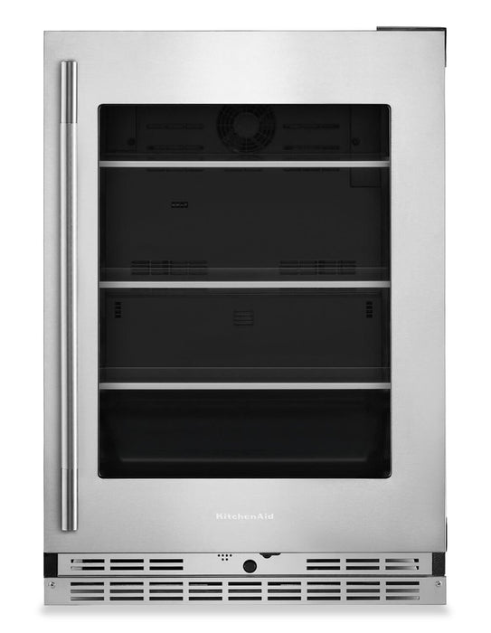 KitchenAid 24\" Undercounter Refrigerator with Metallic Accents – PrintShield Stainless Steel - KURR524SPS