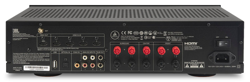 JBL MA310 5.2-Channel 4K AV Receiver - White (JBLMA310WHTAM)