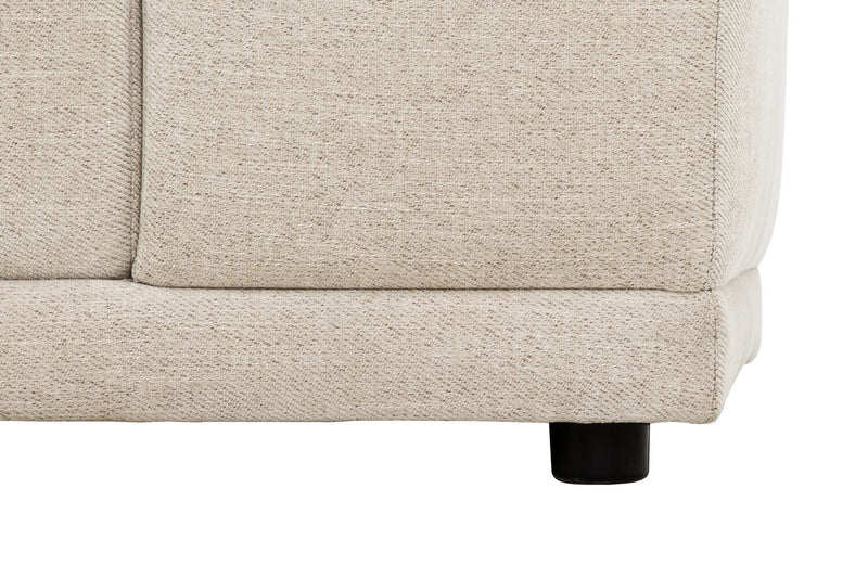 Oaklyn Modular 6-Piece Fabric Sectional with Ottomans and Tufted Seat Cushions – Beige