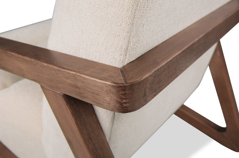 Cove 28\" Chenille Fabric Accent Chair – Linen