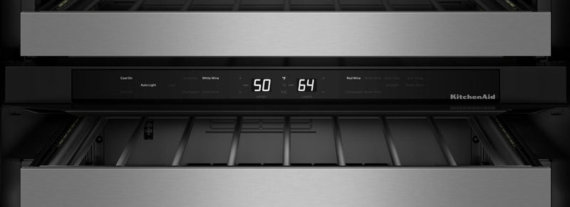 KitchenAid 24\" Undercounter Wine Cooler – Stainless Steel - KUWL324SSB