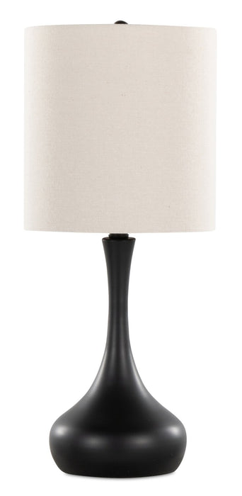 Polly 24\" Matte Black Metal 2-Piece Set, with Two Table Lamps 
