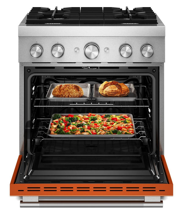 KitchenAid 4.1 Cu. Ft. Dual Fuel Range with No Preheat Air Fry Mode – Scorched Orange - KFDS930SSC