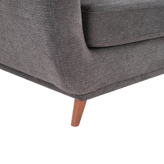 Cosmo 34\" Fabric Chair with Tufted Back Cushion - Charcoal