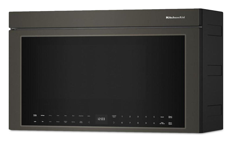 KitchenAid Multifunction Smart Flush Mount Over-the-Range Microwave Oven – Black Ore - YKMMF730PBE