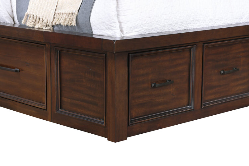 Sonoma Platform Two-Sided Storage Bed with Headboard & Frame, Mango Brown - Twin Size