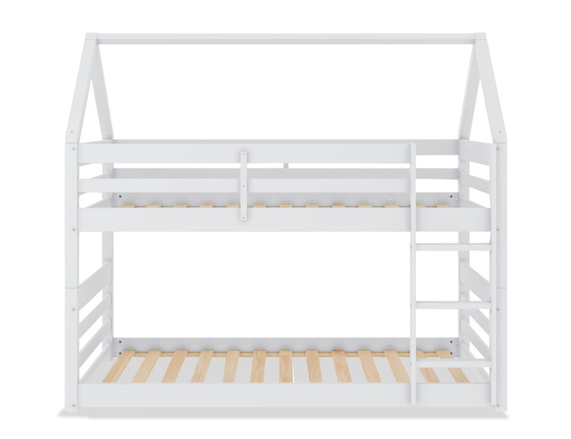 Gemma Twin Over Twin House Bunk Bed - White