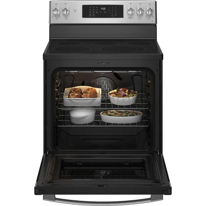 GE 30\" Smart Electric Range - Fingerprint Resistant Stainless Steel - PCB900YVFS