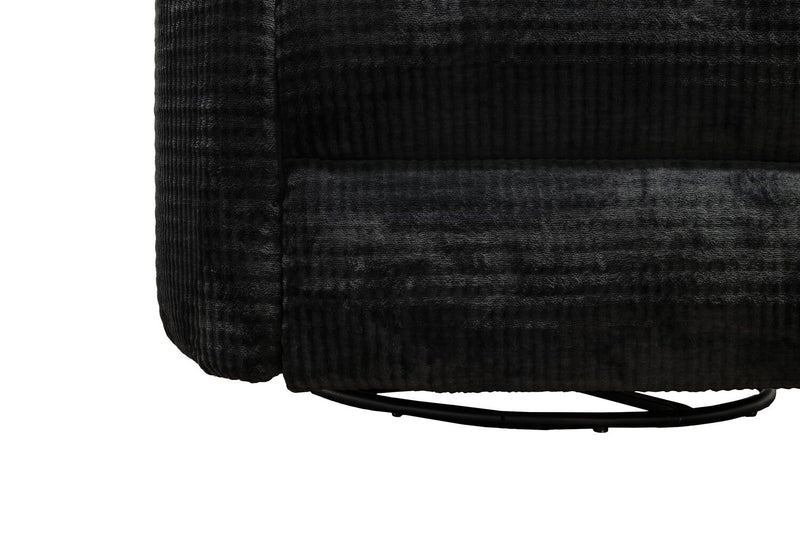 Remi 38\" Fabric Swivel Glider Reclining Chair – Charcoal