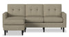 BLOK Modular Tuxedo Arm Sofa Chaise - Taupe