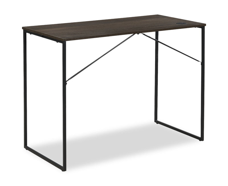 Fraser 39.3\" Office Desk with Cable Management and Adjustable Feet – Walnut 