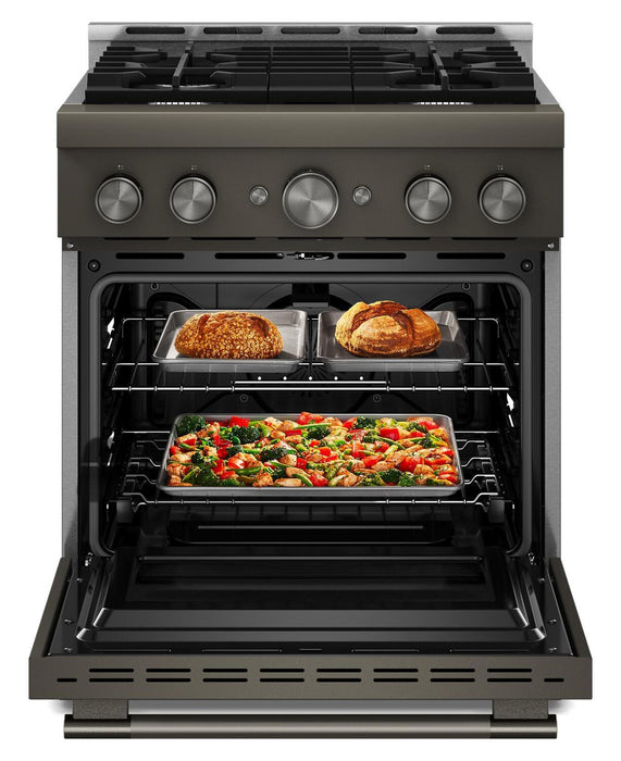 KitchenAid 4.1 Cu. Ft. Gas Range with No Preheat Air Fry Mode – Black Ore - KFGS930SBE