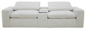 Sky Modular 3-Piece Fabric Power Reclining Sectional with Console and Feather Down Cushions - Nathan Wheat