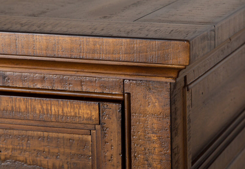 Hanson 20” Traditional Pine End Table with Storage - Toasted Nutmeg