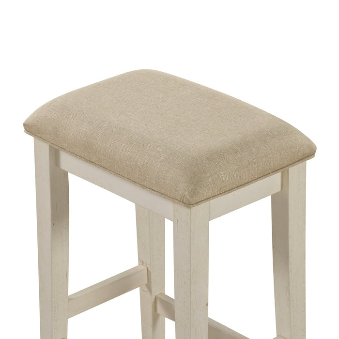 Nyles 60\" Contemporary Console Table with 3 Counter-Height Stools and USB Ports- Buttermilk