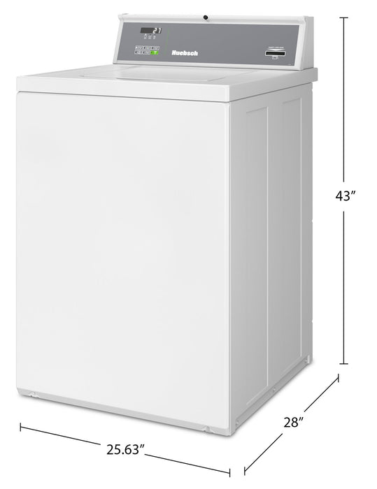 Huebsch 3.19 Cu.Ft. Commerical Prep for Card Top-Load Washer – White - HWNKY2SP116CW01