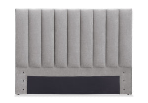 Amos Grey Channel Fabric Headboard - Queen
