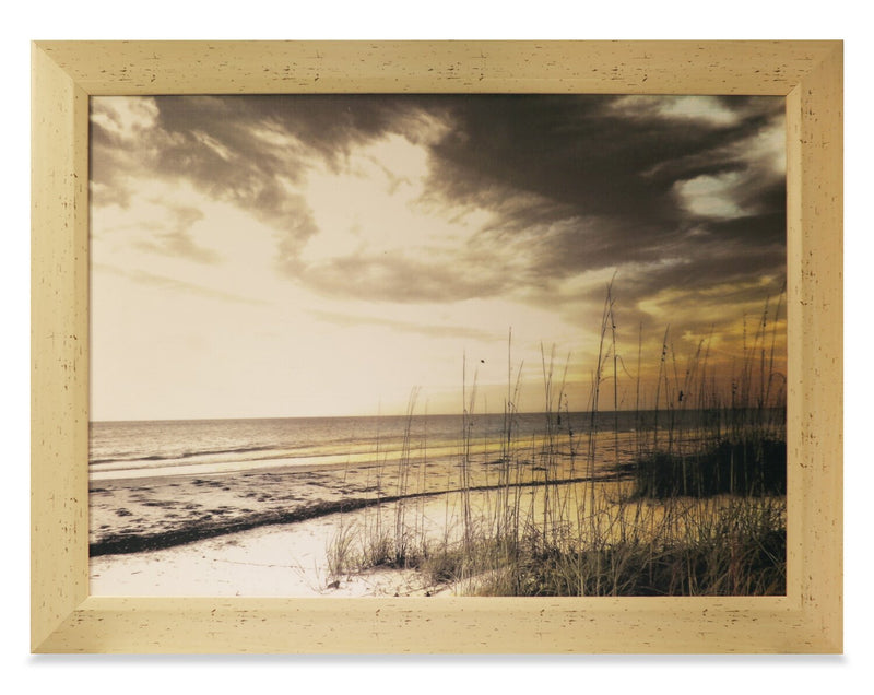 Beach Framed Artwork with Linen Finish- 26\" x 34\"