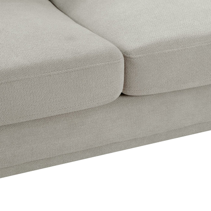 Cosmo 57\" Fabric Loveseat with Tufted Back Cushions - Grey