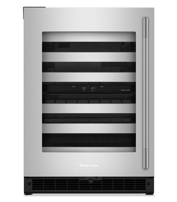KitchenAid 24\" Undercounter Wine Cooler – Stainless Steel - KUWL324SSB