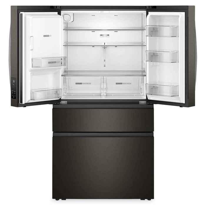 Whirlpool 36\" 29 Cu. Ft. French Door Refrigerator – Fingerprint Resistant Black Stainless Steel - WRMF3636SV