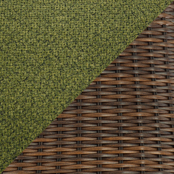 Tofino Outdoor Patio Sofa - Resin Wicker, UV & Weather Resistant - Green/Brown/Black