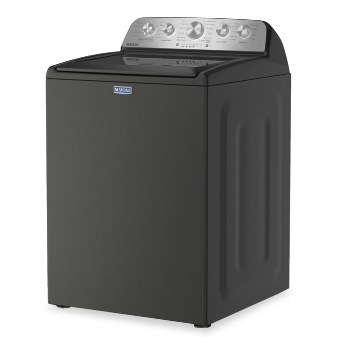 Maytag 5.5 Cu Ft. Top Load Washer with Pet Pro and 7.0 Cu. Ft. Pet Pro Electric Dryer – Volcano Black